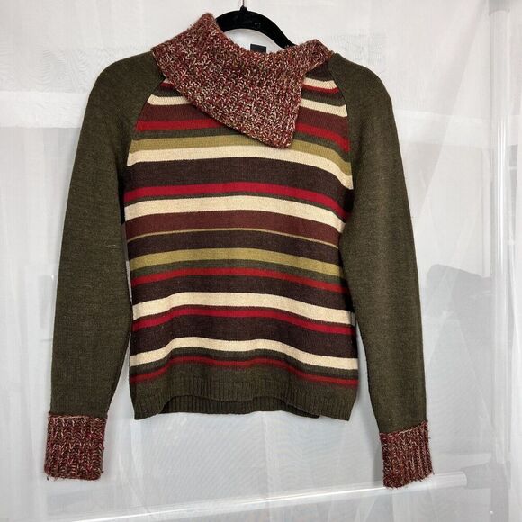 vintage Norton Mcnaughton wool blend Small striped sweater retro artsy - Picture 9 of 9
